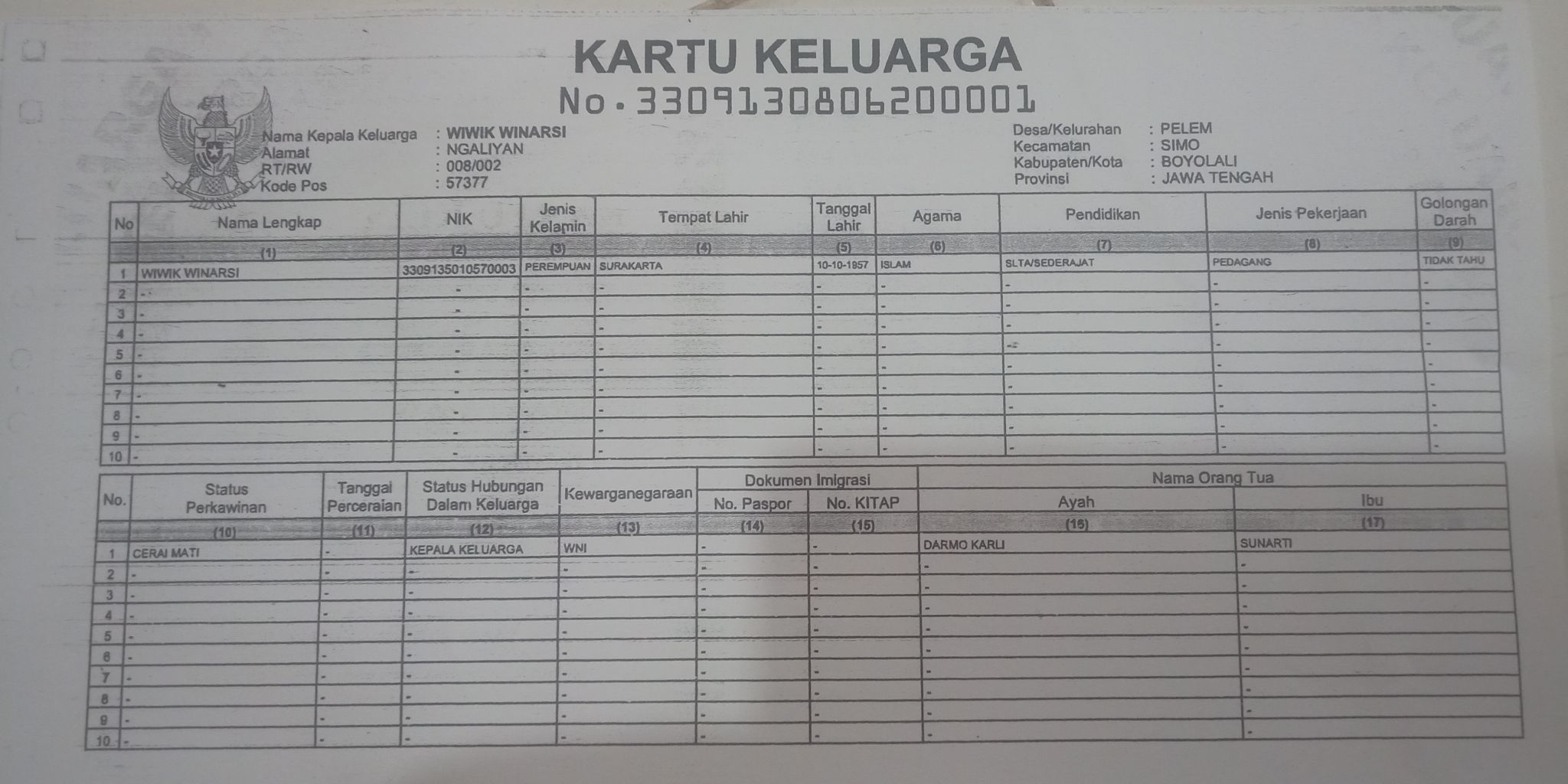 image card
