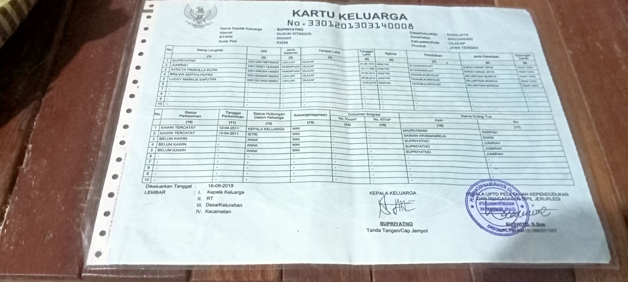 image card